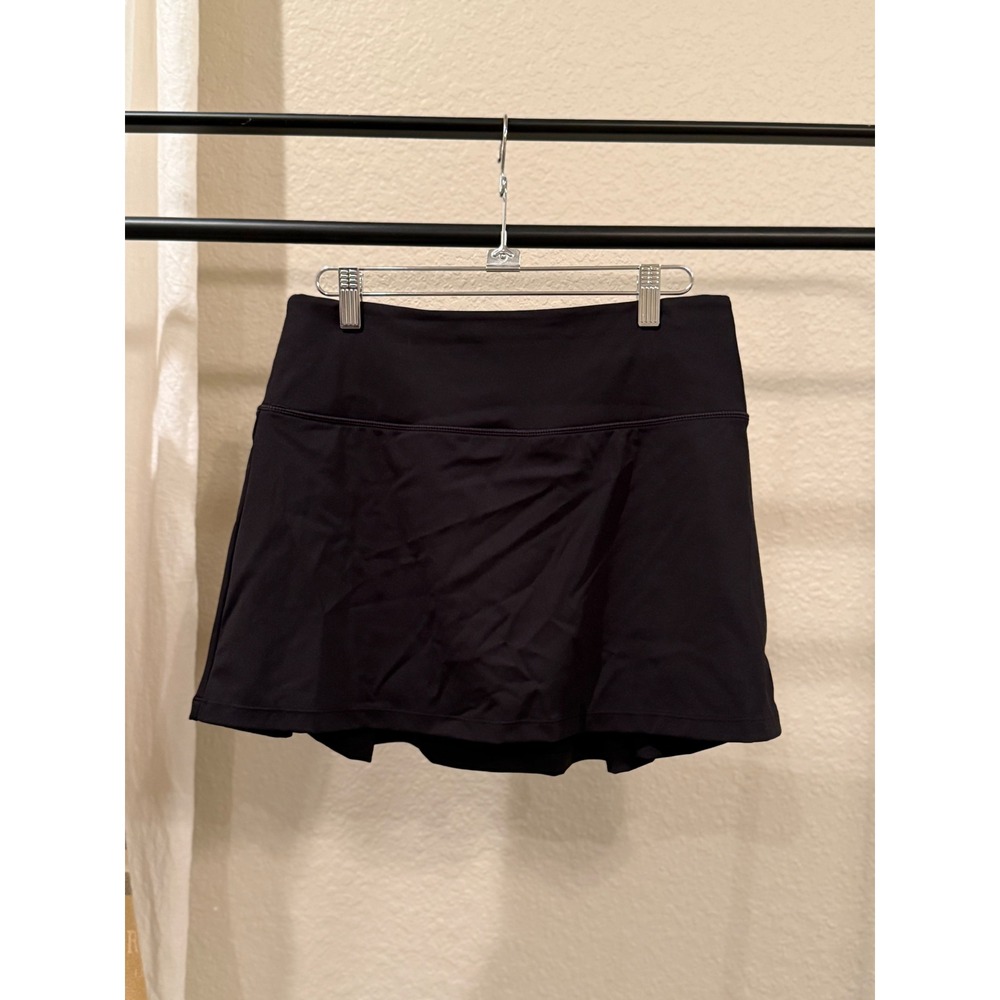 Soothfeel Womens Black Pleated Athletic Tennis Golf Skort with Pockets Size M